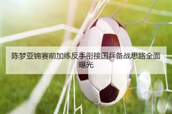 陈梦亚锦赛前加练反手衔接国乒备战思路全面曝光